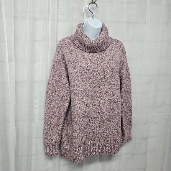 Old Navy Purple Marled Turtleneck Sweater Preppy Cabin Winter L - Picture 4 of 10